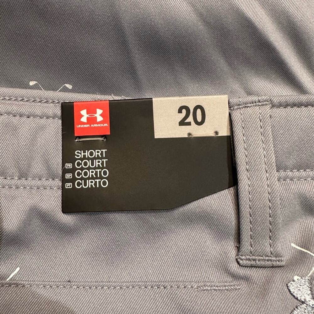 Under Armour Boys Size 20 (30 x11) Gray Golf Bermuda Shorts NWT - Picture 6 of 8